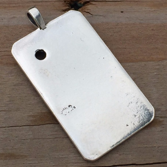 Strength Tarot Card Pendant .925 Sterling Silver w/ genuine Peridot gem USA - Picture 7 of 8